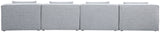 Cube - Linen Modular 4 Seat Armless Sofa