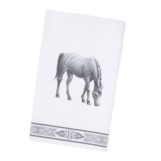 Blue Stallion Rocky Horse Cotton Tea Towel