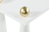 Etro Elegant Engineered Wood Console Table/Desk with Gold Accents for Modern Home Décor Solutions
