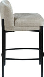 Burton Stool Set of 2 - Stylish Chenille Fabric Bar Seating with Durable Metal Frame for Modern Homes