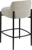 Burton Stool Set of 2 - Stylish Chenille Fabric Bar Seating with Durable Metal Frame for Modern Homes