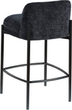 Burton Stool Set of 2 - Stylish Chenille Fabric Bar Seating with Durable Metal Frame for Modern Homes