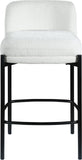 Burton Stool Set of 2 - Stylish Chenille Fabric Bar Seating with Durable Metal Frame for Modern Homes