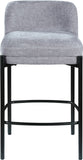 Burton Stool Set of 2 - Stylish Chenille Fabric Bar Seating with Durable Metal Frame for Modern Homes