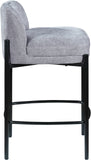 Burton Stool Set of 2 - Stylish Chenille Fabric Bar Seating with Durable Metal Frame for Modern Homes