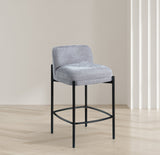 Burton Stool Set of 2 - Stylish Chenille Fabric Bar Seating with Durable Metal Frame for Modern Homes