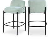 Burton Stool Set of 2 - Stylish Chenille Fabric Bar Seating with Durable Metal Frame for Modern Homes