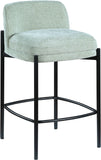 Burton Stool Set of 2 - Stylish Chenille Fabric Bar Seating with Durable Metal Frame for Modern Homes