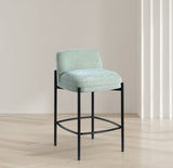 Burton Stool Set of 2 - Stylish Chenille Fabric Bar Seating with Durable Metal Frame for Modern Homes