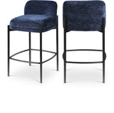 Burton Stool Set of 2 - Stylish Chenille Fabric Bar Seating with Durable Metal Frame for Modern Homes