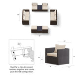 Transformer Patio Conversation Set - Modular 6 Piece to 10