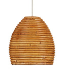 Beehive 3-Light Round Multi-Drop Pendant