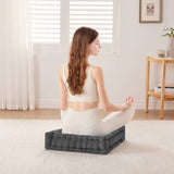 Square Large Pillow Seating Floor Cushion, Charcoal