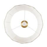 Textured Ceramic Floor Lamp with Scallop-Shaped Shade, Gold