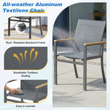 4-6 Person Patio Dining Set with Rectangular Table
