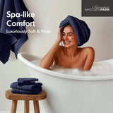 8-Piece 800gsm Cotton Absorbent Towel Set, Navy
