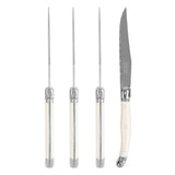 Laguiole Connoisseur 4-Piece Ivory-Colored Steak Knife Set