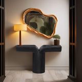 Tee Console Table - Elegant Art Deco Design in Solid Acacia Wood for Stylish Home Decor Display