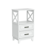 Tall Nightstand Set of 2 Wooden Rustic Bedside End Table