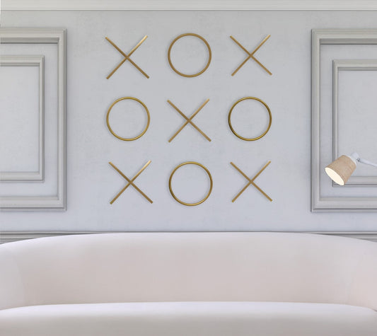 XOXO Stunning Stainless Steel Wall Decor - Chic Contemporary Design for Unique Home Accents
