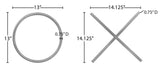 XOXO Stunning Stainless Steel Wall Decor - Chic Contemporary Design for Unique Home Accents