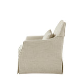 Skirted Swivel Accent Chair Mid-Century Armchair , Beige *