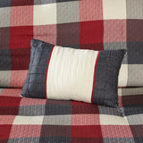 Wholesale Cabin Farmhouse Buffalo Check Comforter/Duvet Cover Set, Red