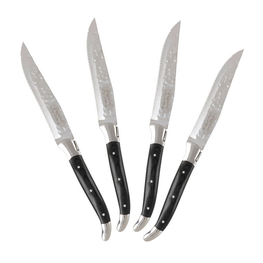 Laguiole Connoisseur Wood Handle Bbq Steak Knives, Set of 4