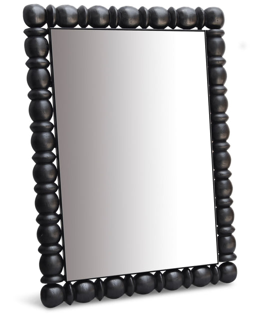 Aubrey Mirror - Elegant Mid-Century Wall Mirror in Solid Acacia Wood Frame for Timeless Style