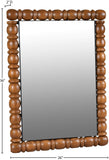 Aubrey Mirror - Elegant Mid-Century Wall Mirror in Solid Acacia Wood Frame for Timeless Style