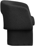 Emmet Contemporary Dining Chair - Luxe Boucle Upholstered Accent Chair with Steel Frame Support