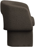 Emmet Contemporary Dining Chair - Luxe Boucle Upholstered Accent Chair with Steel Frame Support