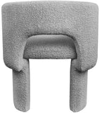 Emmet Contemporary Dining Chair - Luxe Boucle Upholstered Accent Chair with Steel Frame Support