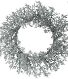 2 FT Silver Glitter Spray Wreath