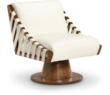 Millwin Vegan Leather Upholstered Swivel Accent Chair