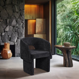 Emmet Contemporary Dining Chair - Luxe Boucle Upholstered Accent Chair with Steel Frame Support