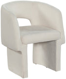 Emmet Contemporary Dining Chair - Luxe Boucle Upholstered Accent Chair with Steel Frame Support