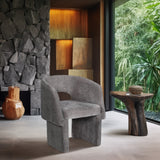 Emmet Contemporary Dining Chair - Luxe Boucle Upholstered Accent Chair with Steel Frame Support