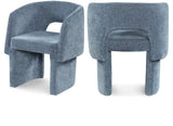 Emmet Contemporary Dining Chair - Luxe Boucle Upholstered Accent Chair with Steel Frame Support