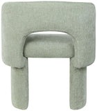 Emmet Contemporary Dining Chair - Luxe Boucle Upholstered Accent Chair with Steel Frame Support