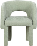 Emmet Contemporary Dining Chair - Luxe Boucle Upholstered Accent Chair with Steel Frame Support