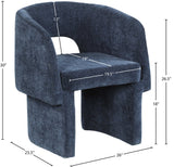 Emmet Contemporary Dining Chair - Luxe Boucle Upholstered Accent Chair with Steel Frame Support