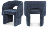 Emmet Contemporary Dining Chair - Luxe Boucle Upholstered Accent Chair with Steel Frame Support