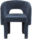 Emmet Contemporary Dining Chair - Luxe Boucle Upholstered Accent Chair with Steel Frame Support