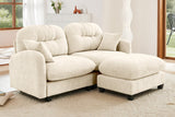 NUVIA 74" Loveseat with 1 Ottoman