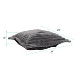 Puff Ottoman Cover & Cushion Shar Pei Charcoal/Black