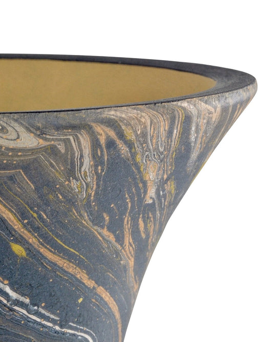 Brown Marbleized Double Gourd Vase
