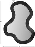 Oblique Mirror - Oversized Contemporary Artful Design with Solid Acacia Wood Frame for Your Wall