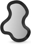 Oblique Mirror - Oversized Contemporary Artful Design with Solid Acacia Wood Frame for Your Wall
