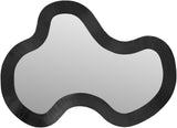Oblique Mirror - Oversized Contemporary Artful Design with Solid Acacia Wood Frame for Your Wall